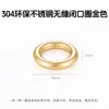 Jingdian Jewelry Anillo Cerrado Sin Costura de Acero Inoxidable Ecológico 304 Accesorios DIY Pulsera Collar Productos Semi-Terminados Venta al por Mayor en Stock