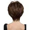 Comercio exterior transfronterizo de Amazon moda europea y americana peluca cabello rizado corto peluca de cabello corto castaño oscuro tocado