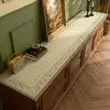 Aparador de Lujo Ligero Estilo Francés, Mantel de Mesa de Cuero, Lavable, Impermeable, Resistente al Aceite, Resistente al Calor, Mueble de TV, Alfombrilla para Zapatero de Entrada