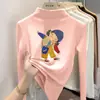 Camiseta de manga larga gruesa para niñas, nueva colección otoño/invierno 2026, capa base de forro polar cepillado, top interior cálido para niñas
