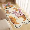 Alfombrillas de Piso de Cachemira con Forma Especial de Dibujos Animados Creativas para el Hogar Puerta de Entrada Sofá Sala de Estar Dormitorio Felpudos Alfombra Antideslizante Regalo
