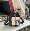 Bolso de Cámara de Estilo Montaña Funcional con Cordón y Bloques de Color de Moda para Parejas, Bolso Cruzado para Senderismo y Camping, Bolsa Ligera de Almacenamiento para Viajes