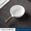 Colador de Té con Mango de Ébano Integrado de Cerámica Negra Filtro para Hojas de Té Separador de Té Cerámico Creativo Accesorios para Juego de Té
