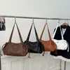 Bolso de Axila Texturizado Simple y Versátil para Mujer 2025 Invierno Nuevo Retro con Cordón Bolso de Mano para Viajes Diarios Bolso de Hombro