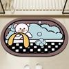 Alfombra de Dibujos Animados Alfombrilla Absorbente para Suelo de Baño Hogar Barro de Diatomeas Entrada de Baño Antideslizante Secado Rápido Felpudo