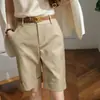 Pantalones Casuales de Traje para Mujer Modernos y Sofisticados, Nuevos Shorts de Pierna Ancha con Caída de Cintura Alta para Verano 2025