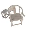Sillón Estilo Chino Silla de Madera Maciza Madera Natural Blanco Crudo Sillón Estilo Chino Nuevo con Respaldo Silla Sillón al por Mayor Ensamblado a Mano