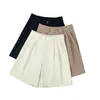 Shorts de Verano para Mujer, Nuevos, de Cintura Alta, Ajustados, Holgados, Pierna Ancha, Delgados, Casual, Moda, Pantalones de Cinco Puntos