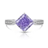 Anel de Cubo de Açúcar com Flores de Gelo Coloridas e Pedras Preciosas, Anel Padparadscha com Base Brilhante de Diamante de Alto Quilate, Quente em Venda no TikTok para Transmissão ao Vivo