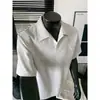 Camisa Polo NASA Estilo Americano de Ombro Reto com Manga Curta para Homens e Mulheres, Camisa Versátil de Verão de Peso Pesado com Gola Polo, Camiseta Raglan de Meia Manga