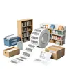 Impresión personalizada de etiquetas autoadhesivas con código de barras, números de serie serializados exclusivos para códigos de barras de biblioteca avanzados, impresión de etiquetas de precios