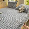 Lençol de cama de fleece espesso com forro de fleece para o inverno, peça única, capa de cama quente de inverno, fleece de leite, protetor de colchão de flanela