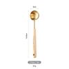Cuchara medidora de acero inoxidable con mango de madera 25ml g cuchara herramientas para tienda de té de leche cuchara medidora de café en polvo leche en polvo para el hogar transfronterizo