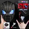 Suministro Exclusivo Transfronterizo de Casco de Spider-Man con Ojos Móviles, Máscara Eléctrica Iluminada Parpadeante, Máscara Divertida para Cosplay de Halloween