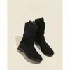 Primeiro Encontro Aumento de Temporada Botas Plataforma Femininas 2026 Novo Retro Salto Grosso Meia-Panturrilha Botas Martin Botas Curtas