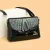 2026 Bolsa Feminina de Couro Patente de Uma Alça Bolsa Transversal de Designer Luxuoso Grande Capacidade Padrão Crocodilo Bolsa de Alta Qualidade