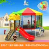 Novo Escorregador Grande de Plástico Personalizado para Creche Equipamento de Playground Combinado para Exterior Playground Comunitário Trampolim Infantil