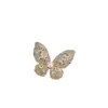 Broche de Mariposa de Perlas de Alto Gama con Diseño de Nicho Lleno de Diamantes, Broche de Perlas de Moda y Versátil para Traje, Joyería