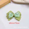 Enfeite de Laço Colorido de Doce Produtos Semi-acabados e Xadrez de Pérola Gravata Borboleta Dupla Camada Roupas Sapatos Meias Acessórios DIY para Headwear