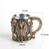 Juego de Tronos Comercio Exterior Resina Acero Inoxidable Taza 3D Tridimensional Taza de Café Forma de Calavera Taza de Cerveza