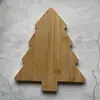 Bandeja Creativa de Árbol de Navidad de Bambú Tabla de Deli de Doble Cara Bandeja Simple de Madera para Frutas y Snacks Tabla de Cortar de Bambú Transfronteriza