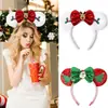 Diadema navideña transfronteriza Diadema con lazo de árbol de Navidad Pasador decorativo lindo Diadema de cuernos de alce Accesorios para el cabello al por mayor