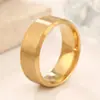 Anillo Base Popular Transfronterizo de Acero Inoxidable Mate Biselado Doble de 8 mm Grabado Láser Acero de Titanio Joyería de Mano Venta al por Mayor