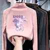 Camada base infantil de gola alta parcial, camiseta quente de manga comprida com forro de fleece para outono e inverno, para meninas e crianças mais velhas, feita de fleece alemão, adequada como camada interna para o outono