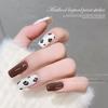Adesivo para Unhas Estampa de Leopardo 2025 Novo Maillard Outono e Inverno Sexy Ins Fino Ligamento Adesivo Decoração de Unha