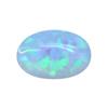 Anillo de piedra desnuda de ópalo sintético con forma de huevo de Huagang Gem, cara de ópalo artificial, fondo plano ovalado FI14