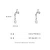 Acero de Titanio 316L Clavo para Hélice de Oreja Moda Gota de Agua Estrella de Cinco Puntas Joyería para Perforación Pendientes Colgantes de Hueso de Platino Clavos para Oreja Accesorios para Orejas
