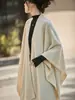Xale feminino de cor sólida, pura lã, simples e elegante, perfeito para o uso diário, proporcionando calor e um visual estiloso