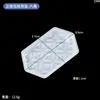 Molde de silicone para pingente de gota de cristal com padrão tridimensional DIY, trevo de quatro folhas, etiqueta oval hexagonal