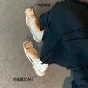 Versión de Cuero Suave~Zapatos Mary Jane con Hebilla Cuadrada que Aumentan la Altura 5 cm de Forma Invisible, Nuevo Estilo de Otoño, Zapatos Planos Slip-On para Personas Bajitas