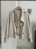 Chaqueta KEKEZOON de color liso de doble botonadura con cuello mao para mujer, otoño, corte holgado, adelgazante, de alta gama, manga larga 8747