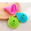 Cocina Hogar Portátil Plegable Embudo de Silicona Embudo de Cuello Largo Retráctil Hogar Líquido Dividido Embudo Pequeño