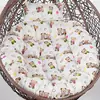 Cojín grueso para cesta colgante columpio Nido de pájaro silla de ratán dormitorio cojín para silla colgante individual extraíble y lavable cojín redondo para silla mecedora