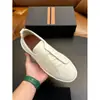 Zapatos Casuales Blancos para Hombre de Cuero Genuino Estilo Nuevo Europeo y Americano Transfronterizos, Ligeros y Transpirables, Zapatos Slip-On con Elástico Cruzado para Personas Perezosas