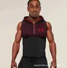 Colete Masculino Popular Transfronteiriço com Capuz, Design Meio Zíper, Secagem Rápida, Respirável, Elástico, Colete Esportivo Fitness