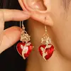 Colar Rosa Diablo Ins Amor Europeu e Americano Feminino Gótico Flor Enrolada Coração Corrente Clavícula Dia dos Namorados Transfronteiriço