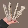 Elegante tiara de pérolas artificiais para mulheres, novo modelo 2026, versátil para sair, coroa alta, acessório de cabelo estiloso para o verão