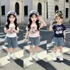 Conjunto de Ropa de Verano para Niñas 2026 Nuevo Estilo Infantil Elegante Moderno Bebé Niña Verano Manga Corta Casual Conjunto de Dos Piezas Venta al por Mayor
