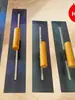 Espátula de Acero Azul para Pintura de Pisos, Alisado, Yesería y Aplicación de Masilla, Paleta de Acero Azul con Mango de Madera, Espátula sin Clavos, Raspador de Pared