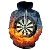 Moletom com Capuz Cruzado Primavera e Outono Pintura Graffiti Impressão 3D Camada de Ar Pulôver Unissex Roupa Esportiva Casual