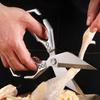 Tesoura de Cozinha, Tesoura Resistente com Cabeça de Diamante, Tesoura Espessada Forte para Cortar Ossos para Uso Doméstico, Tesoura para Comida de Peixe e Pato, Tesoura para Matar Peixe, Tesoura para Cortar Ossos