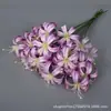 3 Flores de Lírio Dourado Artificiais Flores de Seda para Decoração Floral de Sala de Estar Quarto Loja Hotel Cenário de Casamento Adereços