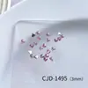 Acessórios Brilhantes de Zircônia 5A em Formato de Coração para Nail Art, Decorações de Unha de Alta Qualidade com Borda Chanfrada e Banhadas, Strass para Unhas, Diamantes em Formato de Coração