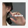 Aretes de Aguja de Plata 925, Círculos Pequeños Simples, Aretes de Disco con Diamante Solitario, Aretes, Nuevo Estilo para que las Mujeres Duerman sin Quitarse Elegantes