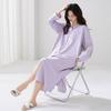 Novedad Otoño 2025 Bata Antibacteriana para Mujer Otoño e Invierno Algodón Puro Manga Larga Vestido Casual Talla Grande Ropa para el Hogar