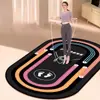 Manta de saltar con cuerda de absorción de impactos silenciosa para el hogar, alfombrilla de yoga de terciopelo de cristal para interiores, alfombrilla antideslizante para reducción de ruido en deportes y fitness, primera generación de pelo